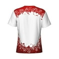 thumbnail image 6 of Vsdgher Winter Christmas Snowflake Print Men's Dry Fit Mesh Athletic Shirts Moisture Wicking Tennis T-Shirt Tops, 6 of 9
