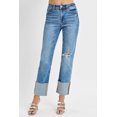 thumbnail image 4 of Risen Jeans - High Rise Wide Cuffed Straight Jeans - RDP5484, 4 of 11