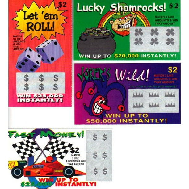 Paquet de 20 faux billets de loterie 