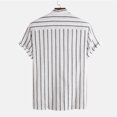 thumbnail image 5 of Soft T Shirts for Men Men Black Shirt T Shirts for Man 2025 Trendy Stripes Mens Shirts Dress Vintage Shirts Short Sleeve Cotton Linen Comfy Loose Fit, 5 of 7