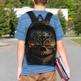 thumbnail image 4 of Easygdp Metal Evil Skull Mochila Ligera de 15 Pulgadas para Estudiantes, Mochila Cómoda para la Escuela y Viajes, Correas Ajustables, 4 of 6