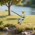thumbnail image 3 of Milaget 1/64 Scale Miniature Figure Hand Painted for Micro Landscapes Diorama Layout Sitting Fishing Man, 3 of 7