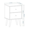 thumbnail image 3 of Manhattan Comfort Liberty Mid Century - Modern Nightstand 2.0 with 2 Full Extension Drawers in Black, 3 of 9