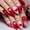 M, variant on Press on Nails Valentines Short Square Fake Nails with Heart Design Love Glue on Nails Reusable Full Cover Nails for Women Manicure 24pcs