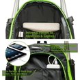 thumbnail image 2 of Ksports Shoe Compartment & Fence Hook Baseball Bag Black/Green, 2 of 9