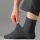 thumbnail image 3 of Calcetines deportivos de color liso para hombre, cómodos, transpirables, de longitud media, 3 of 3