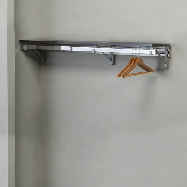 Arrange A Space Arrrange a Space RCMSY Best 60" Single Shelf/Hang Rod Kit Espresso Closet System
