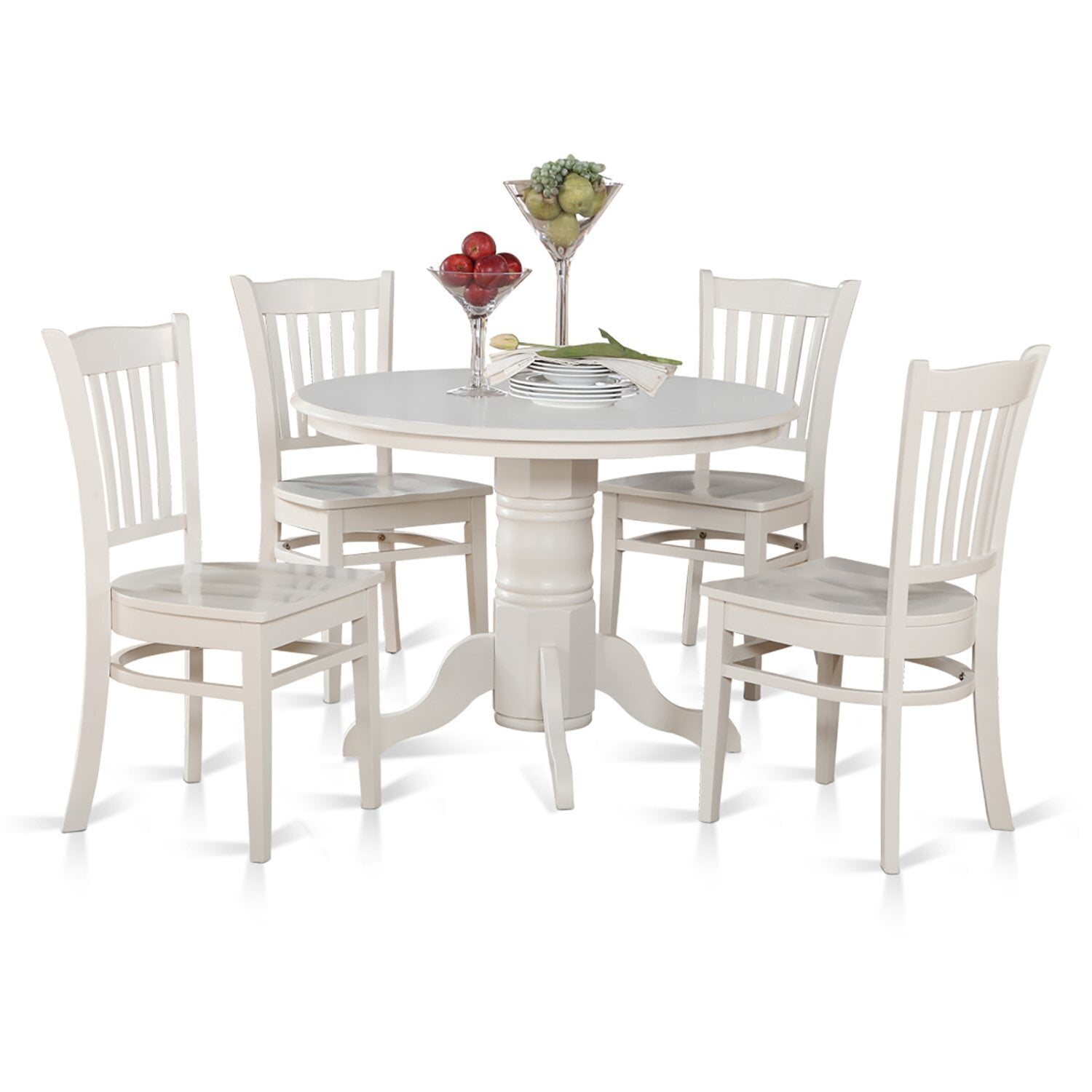 East West Furniture 5Piece Kitchen Table SetFinishLinen White,Number