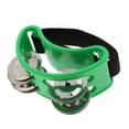 thumbnail image 3 of 1 percusión de pandereta de es doble para niños Verde shamjiam Pie Pandereta, 3 of 9