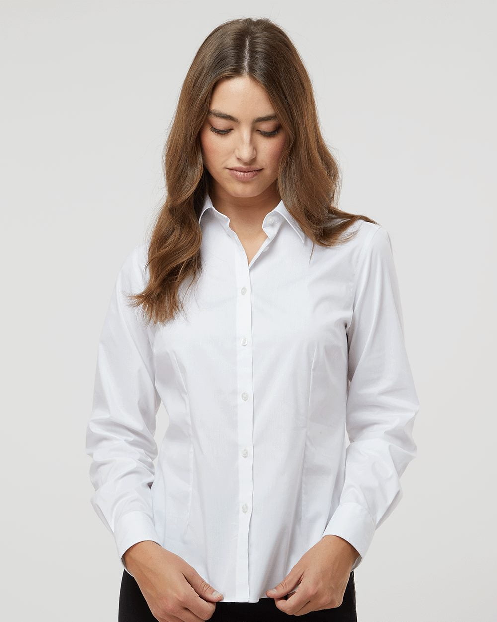 Womens white dress shirt hot sale walmart