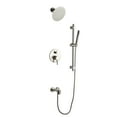 thumbnail image 2 of Lexora LSS13011BN 8 in. Luviah Round Rain Shower & Handheld Set, Brushed Nickel, 2 of 10