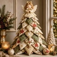 thumbnail image 3 of 2026 New 3D Quilted Fabric Christmas Tree Kit, DIY Patchwork Craft Set for Beginners, Handmade Tabletop Holiday Decor for Mantel, Office, and Shelf Display, 3 of 8