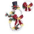 thumbnail image 3 of sweethay Nueva de flores de Navidad para árbol de Navidad colgante muñeco de nieve ciervos decoraciones anillo de vid Artificial suministros Kits de decoración para fiestas No.01, 3 of 6