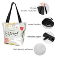 thumbnail image 4 of Balery Happy Easter Bolsa de Hombro con Diseño, Bolsa Grande y Duradera, Bolsa Versátil para Compras, 4 of 6