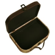 Large Map Faux Leather Suitcase