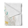thumbnail image 2 of Saying Soft Flannel Fleece Blanket, I Love You to the Mountains and Back Words Valentines Day Theme Exploration Outdoors, Cozy Plush for Indoor and Outdoor Use, 60" x 80", Multicolor, by Ambesonne, 2 of 5