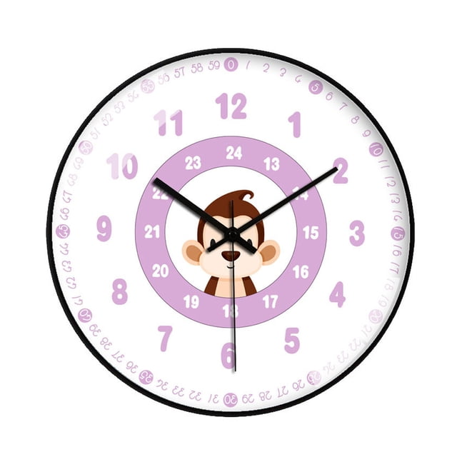 Reloj de pared creativo de aprendizaje ultra silencioso de 12 pulgadas en educación temprana Vhermosa Accesorios Deportes Acuáticos