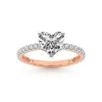 5 Carat IGI Certified Heart Shape Lab Grown Diamond Engagement Ring | 14K Rose Gold |Emily Eternity Diamond Ring | FG-VS1-VS2 Quality Friendly Diamonds