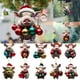 thumbnail image 2 of Cerdito navideño de dibujos animados en 2D con bolas navideñas, adornos colgantes, decoraciones navideñas para el hogar, regalo de Navidad 2024 para niños, 2 of 5