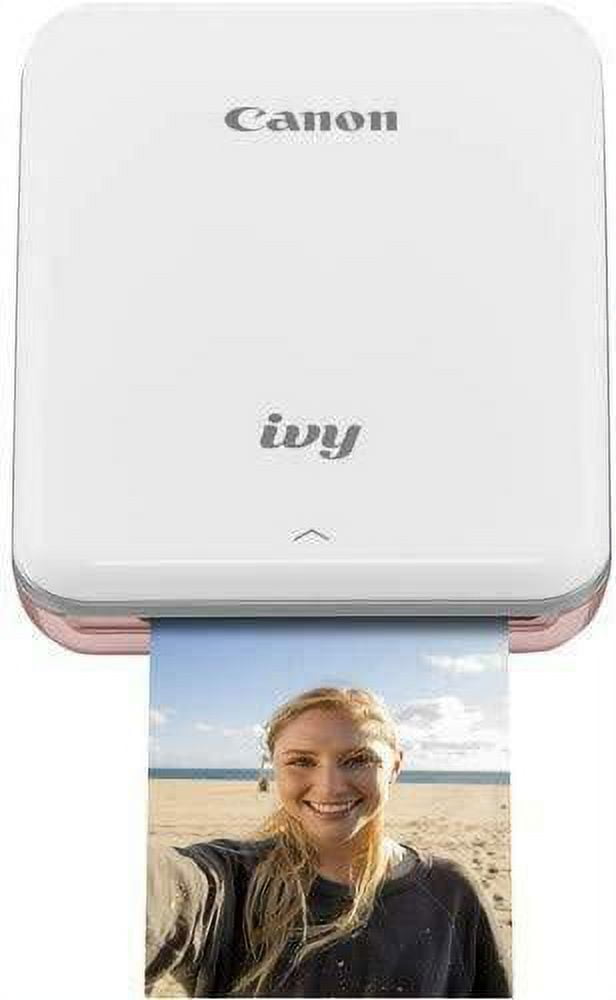  Canon IVY Mini Bluetooth Portable Photo Printer with 60 ZINK Sticker  Sheets + Case - Rose Gold : Electronics