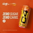 thumbnail image 5 of C4 Performance Energy Drink, Starburst Orange, Zero Sugar, Carbonated, 16 oz can (12 Pack), 5 of 6