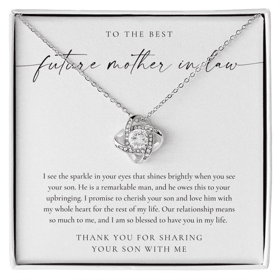 Future Mother In Law Gift - Love Knot Necklace Standard Box