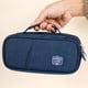 thumbnail image 4 of Estuche FloreceBien, organizador de estuches de gran capacidad; Bolsa de almacenamiento con doble cremallera; Estuche grande para lápices, Universidad, escuela, oficina, Azul oscuro, 4 of 5