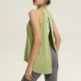 thumbnail image 6 of MESSUEN Athletic Tank Tops for Women Open Back Tops for Women Crew Neck Raglan Open Back Workout Tie Back Tank Muscle Gym Shirts Women Summer Tops Casual Tops Army Green L, 6 of 7