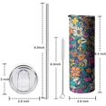 thumbnail image 5 of 20oz Pioneer Flower Skinny Tumblers Stainless Steel Tumbler with Lid and Straw,Vacuum Insulated Double Wall Travel Tumbler Cups with Cleaning Brush for Coffee,Tea, 5 of 6
