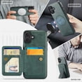 thumbnail image 5 of TECH CIRCLE for iPhone 16 Case 6.1" 2024, Magnetic Phone Case with Removable Wallet & Hidden Kickstand, RFID Blocking Credit Card Slots, Compatible with MagSafe, PU Leather Protective Cover, Green, 5 of 11