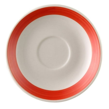 

Rainbow Saucer for 3.5 Oz. Cup 4-1/2 Dia. X 3/4 H Stoneware Red 16 packs