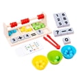 thumbnail image 3 of 3 en 1 Aprendizaje de juguetes de matemáticas Juego educativo Regalos de cumpleaños Clasificación de colores de matemáticas Tablero CUTICAT bandeja de cuentas de tablero de conteo, 3 of 8