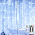 thumbnail image 1 of Cortina Luces Led Serie 3x3 Control Decoración fiestas Eventos Navidad Usb Luz blanca Genérica Navideño, 1 of 6