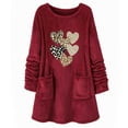 thumbnail image 2 of Ailaofu Womens Fall Long Sleeve T-Shirts Casual Tops for Leggings Loose Soft Blouses with Pocket, 2 of 3