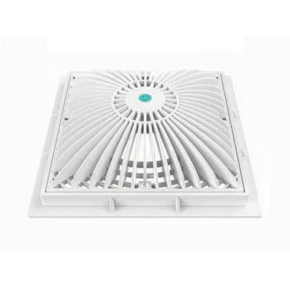 AquaStar 9MF101 9" Square MoFlow Suction Outlet Cover and Mud Frame - White