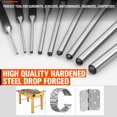 thumbnail image 2 of Yeacher 9Pcs Forged Steel Roll Pin Punch Set Professional Pin Tools for Jewelers Craft, 2 of 8