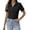 Black, variant on Zeagoo Short Sleeve Button Down Blouses for Women Tailored Business Work Shirts Summer Tops