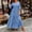 *Blue, variant on ClodeEU Women's V Neck 3/4 Sleeve Tiered Maxi Dress, Bohemian Casual Summer Dress Beige,Women's Plus XXL