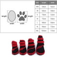 thumbnail image 2 of 4pcs Rugged Autumn and Winter Sole Shoes Dog Leg Cover Outdoor Pet Rainshoes Pet Supplies Dog Booties Dog Shoes RED L, 2 of 8
