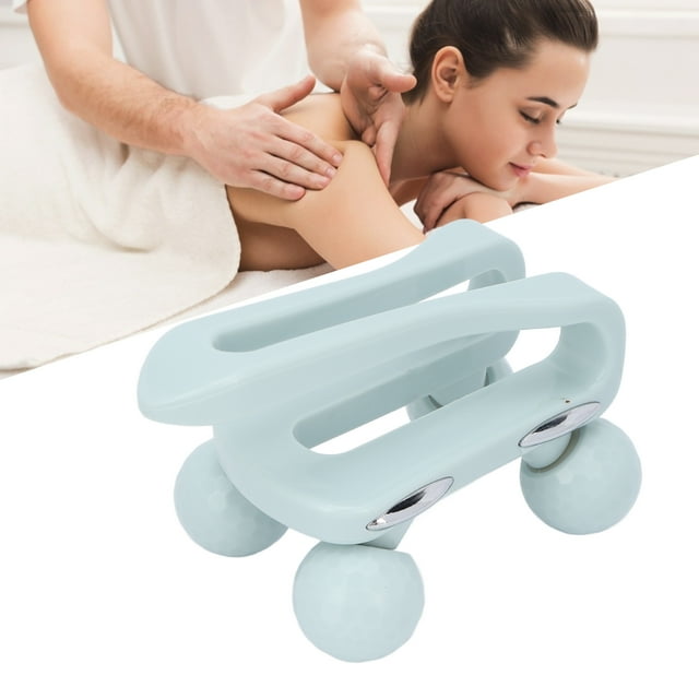 Rouleau Musculaire, Poignée Ergonomique Design Polyédrique Rouleau de Massage à Quatre Roues pour Beauté des Jambes pour Massage Complet du Corps