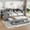 Grey, variant on Full over Full over Full Triple Bunk Bed with Slide, Metal Bunk Beds for Room with Safety Guardrails, Noise-Reduced Design Black Space Saving Bunk Bed