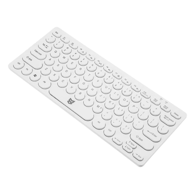 Bunblic Wired Keyboard 78 Keys Ideal Gifts Mini Silent Keystroke USB Plug and Play for Desktop Computer Personal Computer Home Office White