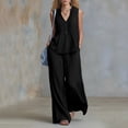 thumbnail image 6 of Two Piece Pant Set For Women Pocket Easy Vacation Daywear Summer Functional Daily Wear Everyday Flowy Modern Simple Travel Ready For Travel For Work, 6 of 7