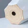 thumbnail image 4 of Macetas de cerámica grandes con bandeja, recta, línea octogonal blanca pura, macetas, suculentas, plantas verdes, cultivo, maceteros simples, 4 of 7