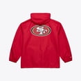 thumbnail image 2 of Men's Mitchell & Ness Scarlet San Francisco 49ers Coaches Full-Snap Hooded Windbreaker Jacket, 2 of 4