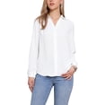 thumbnail image 1 of Camisa de botón con cuello INSPIRE CHIC de manga larga para mujer 2025 Blusa casual de negocios Talla XS Blanca, 1 of 6