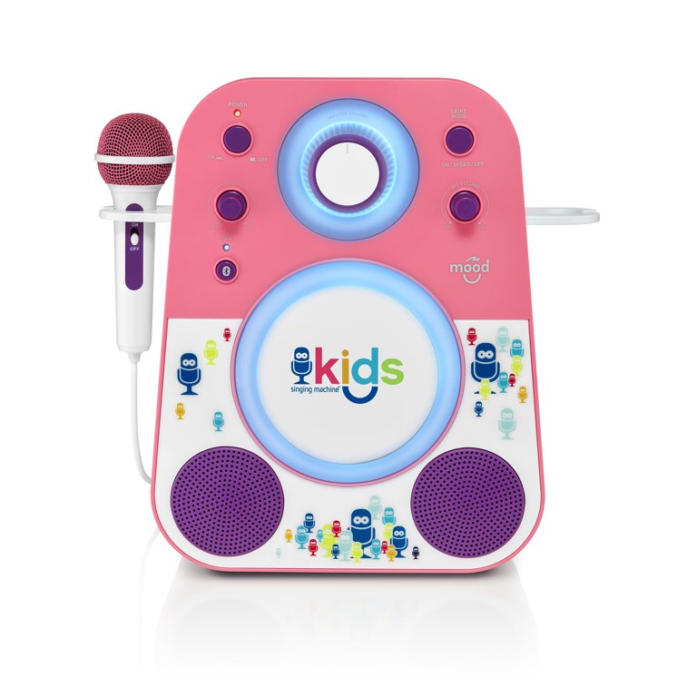 Singing Machine Kids Mood LED Glowing Bluetooth Sing-Along