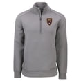 thumbnail image 2 of Men's-Cutter & Buck  Gray Real Salt Lake Roam Eco Recycled Tri-Blend Quarter-Zip Sweatshirt, 2 of 3