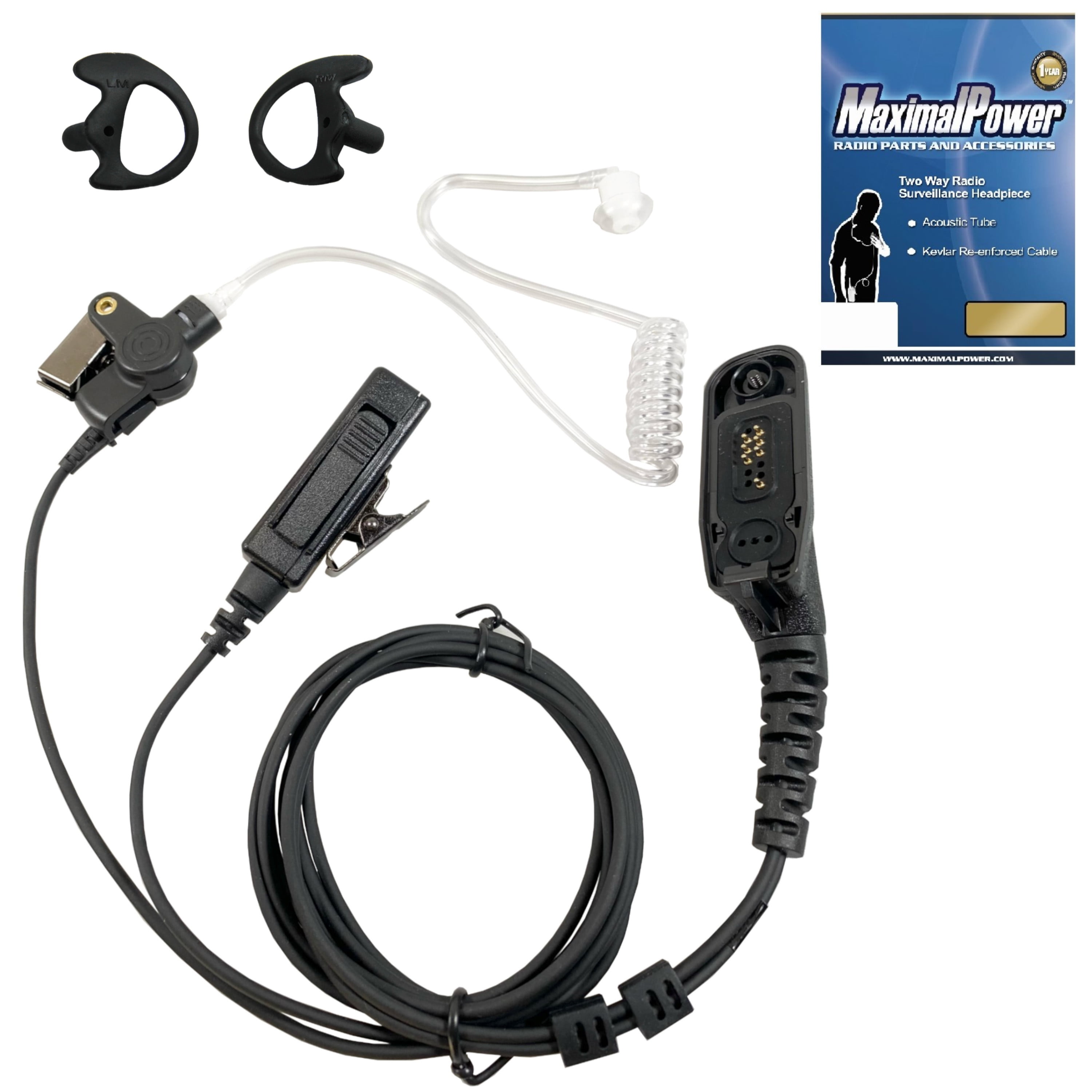 1-wire Headset Earpiece For Motorola XPR6350 XPR6550  XPR6580 XPR7550 Handheld 