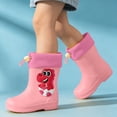 thumbnail image 5 of Zefriona Rain Boots for Boys Girls Elastic Cuff Dinosaur Design Waterproof Slip Resistant Short Top PVC Rain Shoes for Toddlers & Kids Pink Size 7, 5 of 9